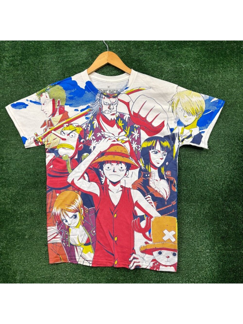 One Piece Straw Hat Crew Anime Poster T-Shirt Size Medium
